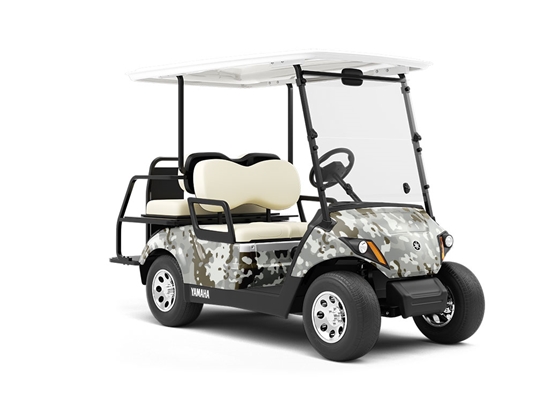 Rhino Woodland Camouflage Wrapped Golf Cart