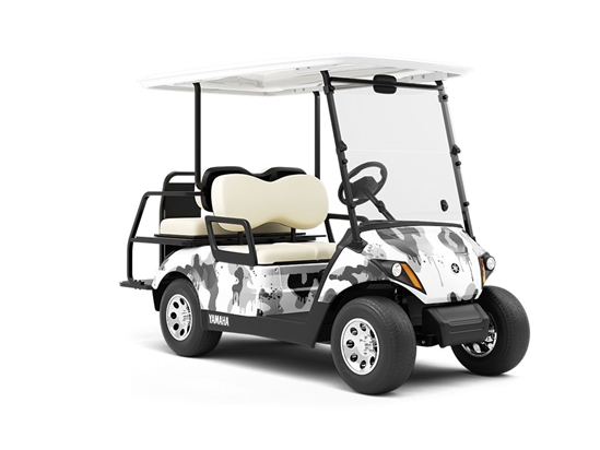 Storm Graffiti Camouflage Wrapped Golf Cart