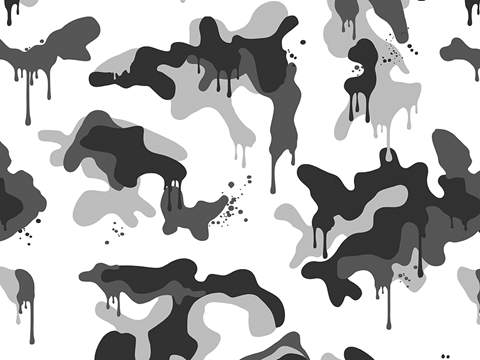 Rwraps™ Gray Camouflage Print Vinyl Wrap Film - Storm Graffiti