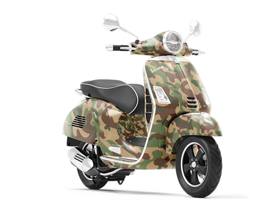 Army Machine Camouflage Vespa Scooter Wrap Film