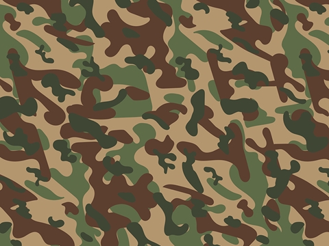 Rwraps™ Green Camouflage Print Vinyl Wrap Film - Army Machine