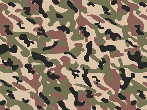 Rwraps™ Green Camouflage Print Vinyl Wrap Film - Army Woodland