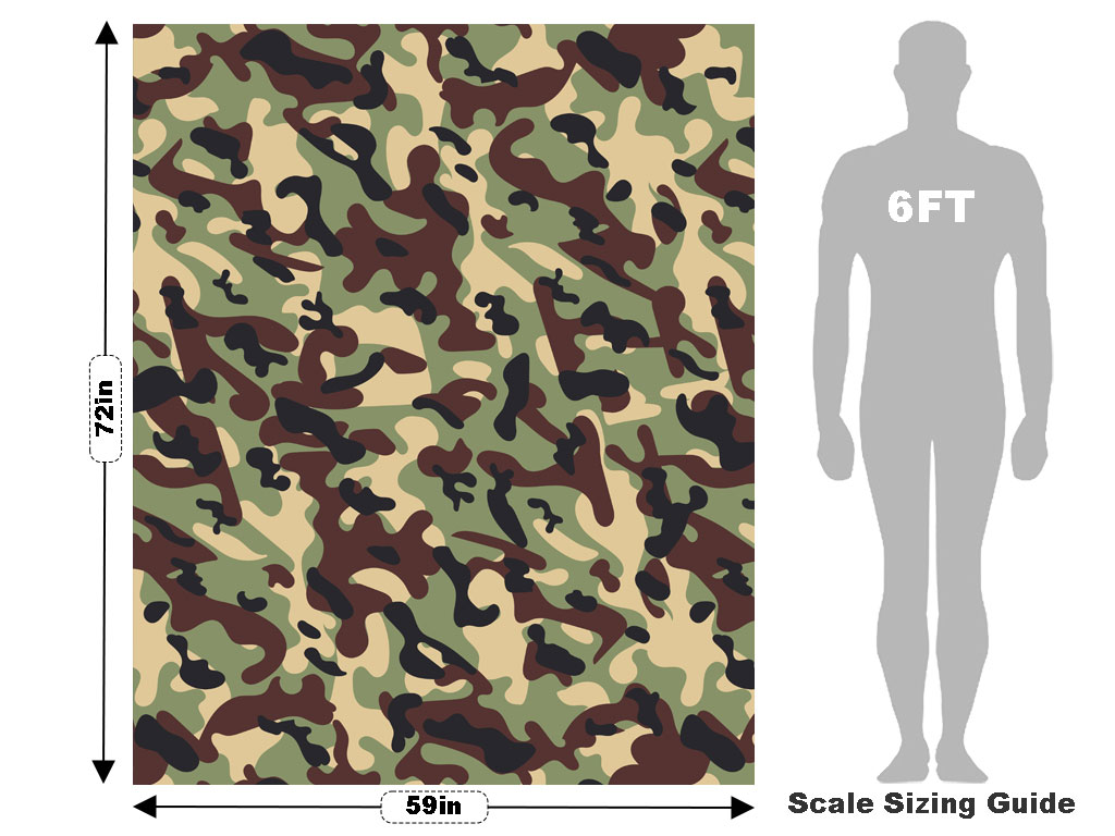 Basin Beige Camouflage Vehicle Wrap Scale