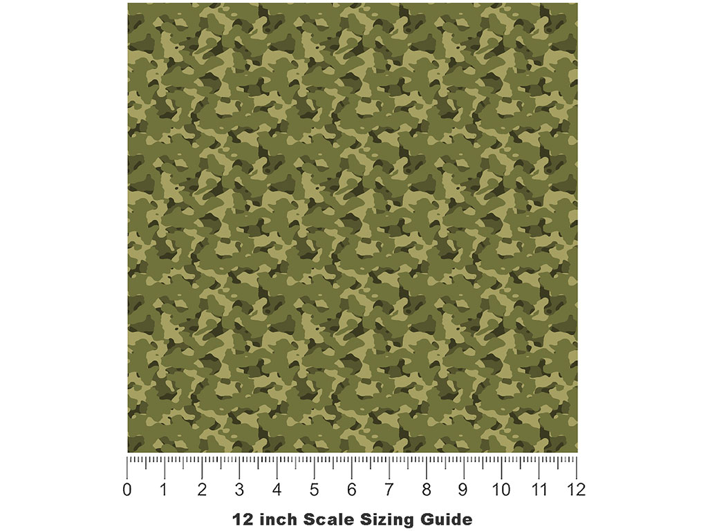Flecktarn Bush Camouflage Vinyl Film Pattern Size 12 inch Scale