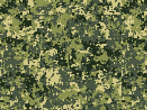 Rwraps™ Green Camouflage Print Vinyl Wrap Film - Forest Pixel