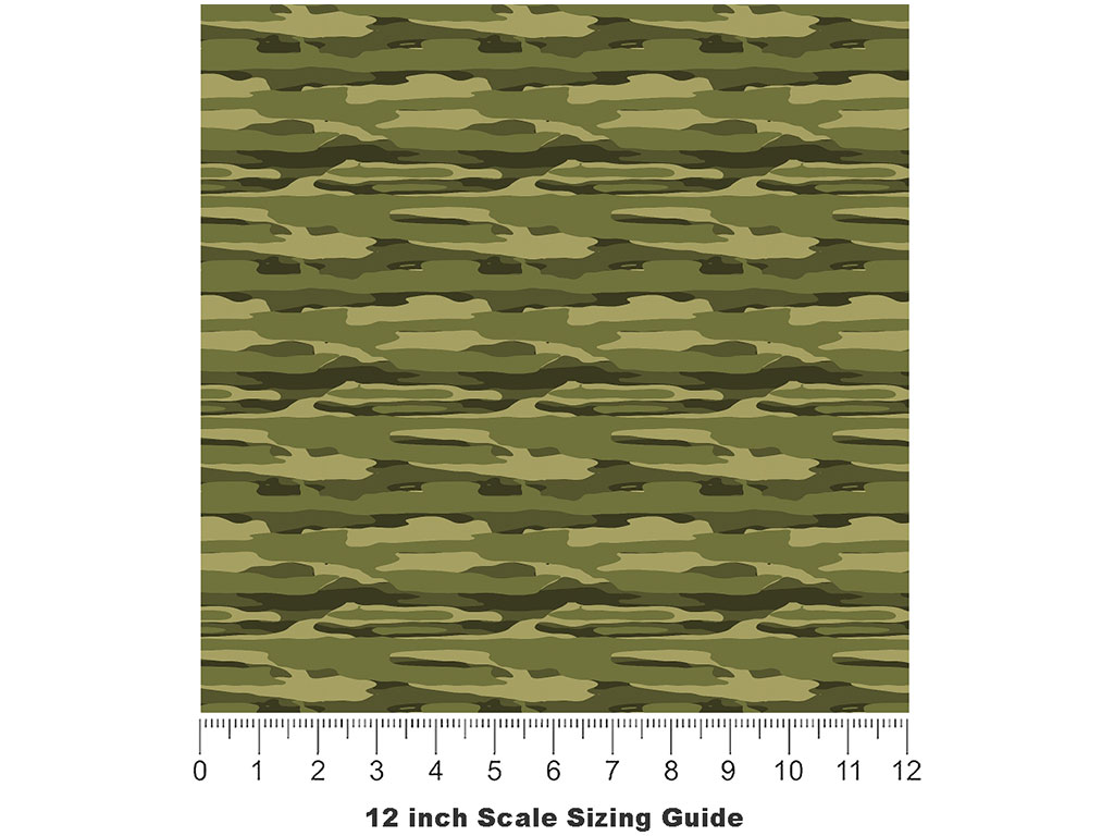 Jigsaw Tropics Camouflage Vinyl Film Pattern Size 12 inch Scale