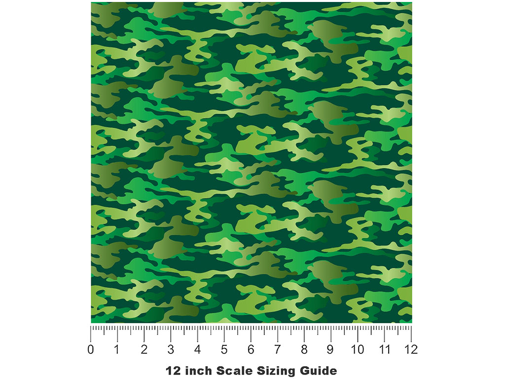 Lime Hunter Camouflage Vinyl Film Pattern Size 12 inch Scale