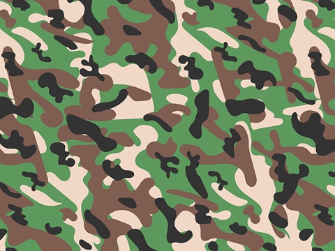 Rwraps™ Green Camouflage Print Vinyl Wrap Film - Modern Woodland