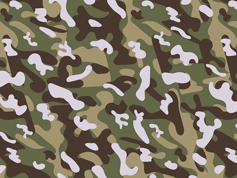 Rwraps™ Green Camouflage Print Vinyl Wrap Film - Moss DPM