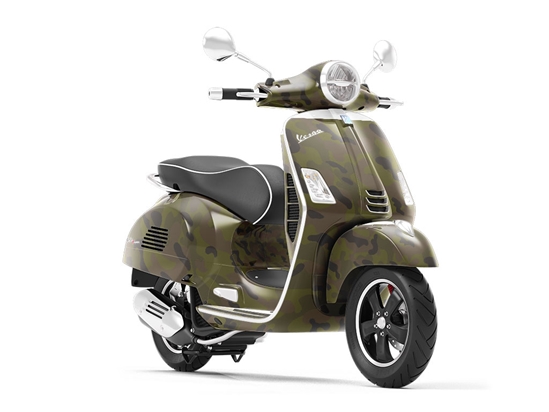 Night Seaweed Camouflage Vespa Scooter Wrap Film