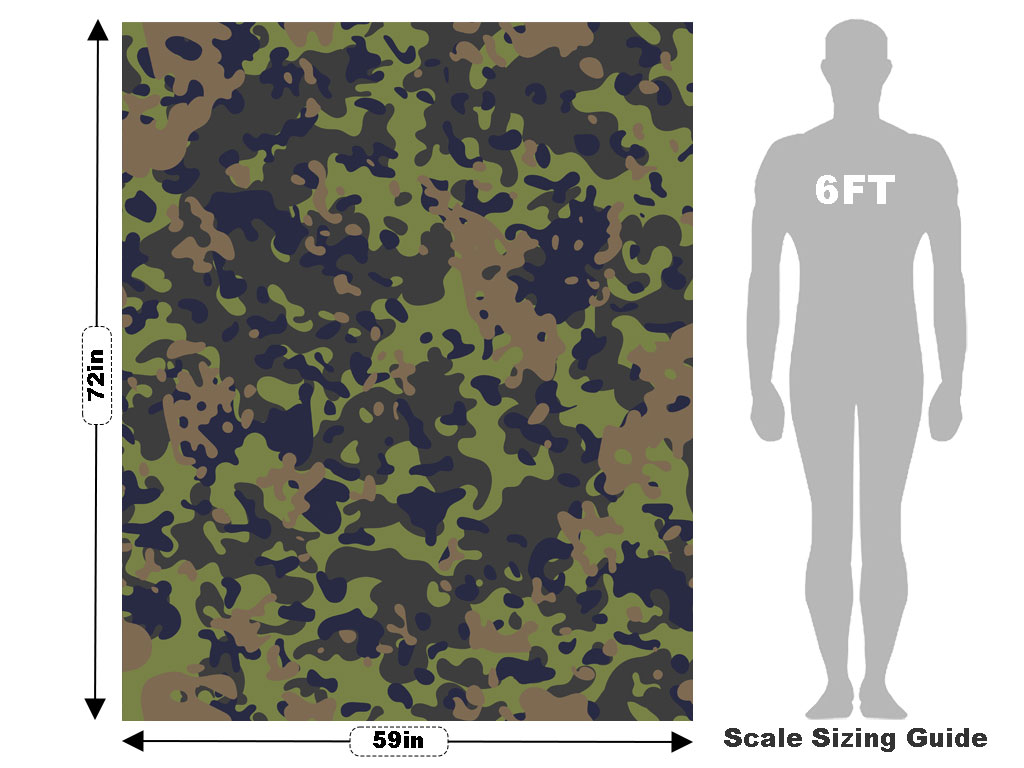 Olive Multicam Camouflage Vehicle Wrap Scale