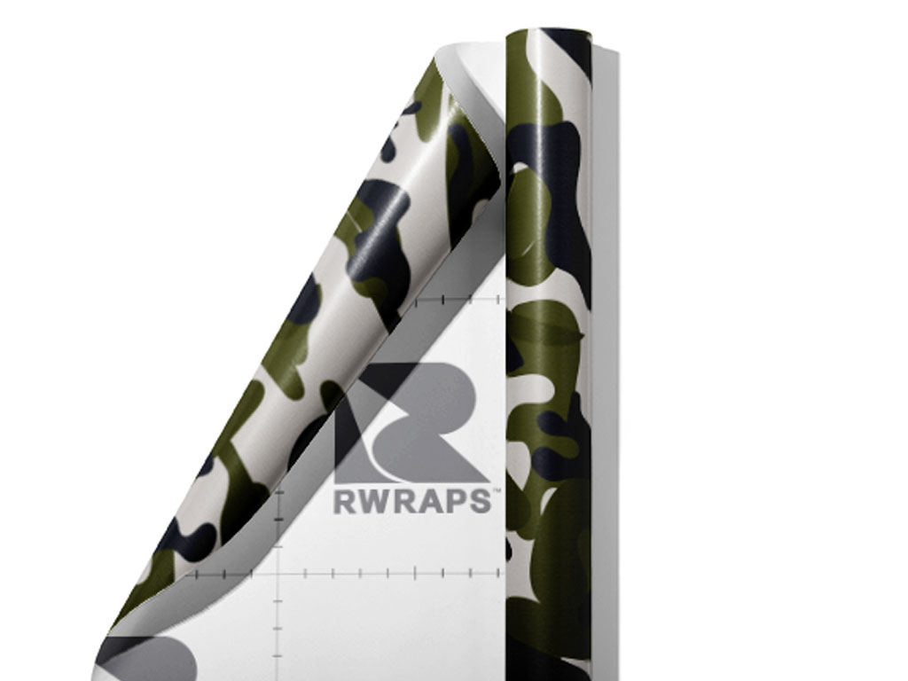 Olive Skin Camouflage Wrap Film Sheets