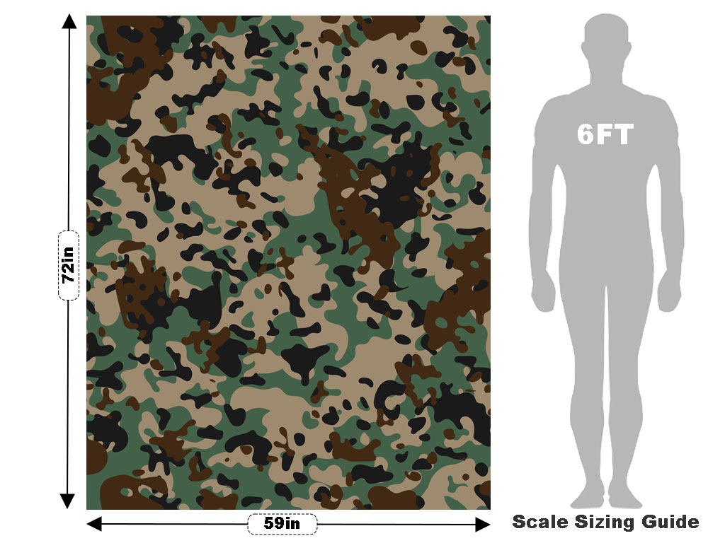 Pine Puzzle Camouflage Vehicle Wrap Scale