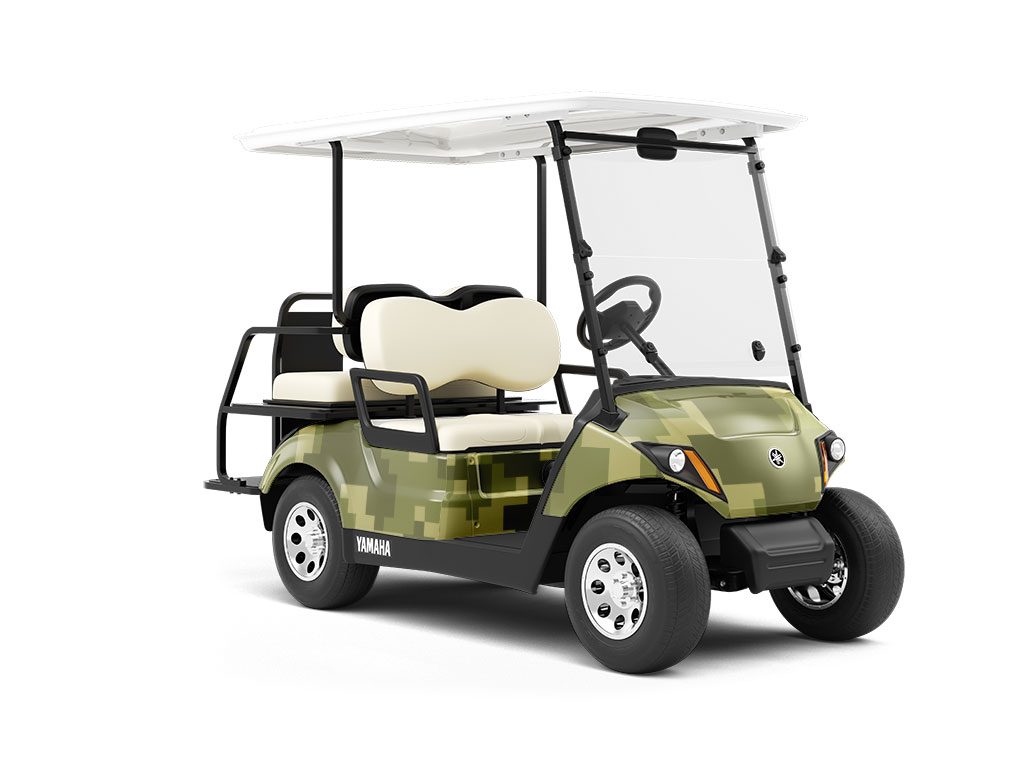 Pixel Perfect Camouflage Wrapped Golf Cart