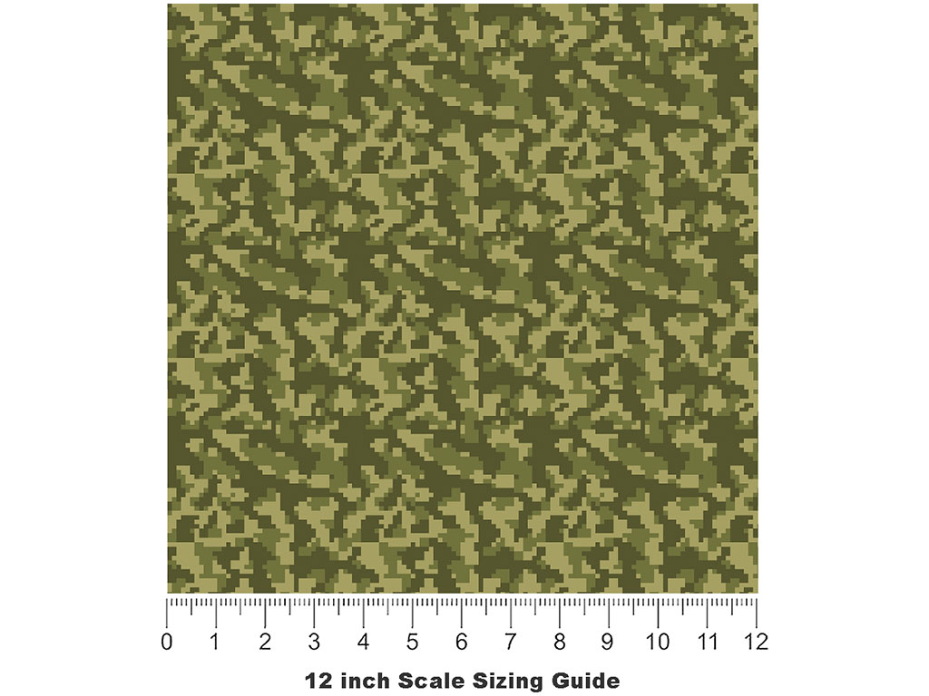 Pixel Perfect Camouflage Vinyl Film Pattern Size 12 inch Scale