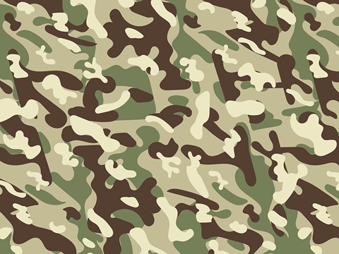 Rwraps™ Green Camouflage Print Vinyl Wrap Film - Savanna Grass