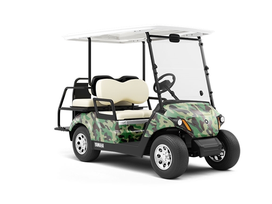 Tropical Thunder Camouflage Wrapped Golf Cart
