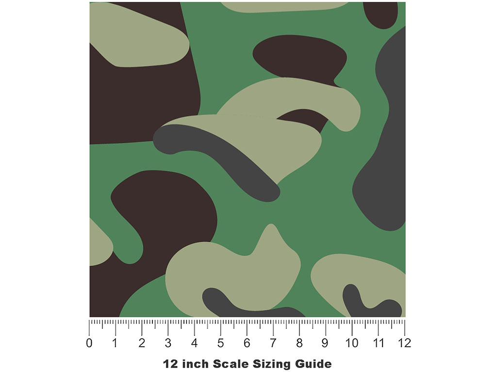 Tropical Thunder Camouflage Vinyl Film Pattern Size 12 inch Scale