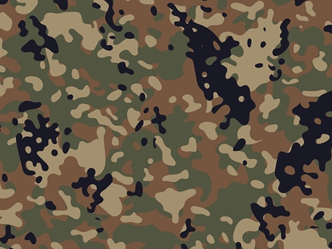 Rwraps™ Green Camouflage Print Vinyl Wrap Film - Uniform Flecktarn