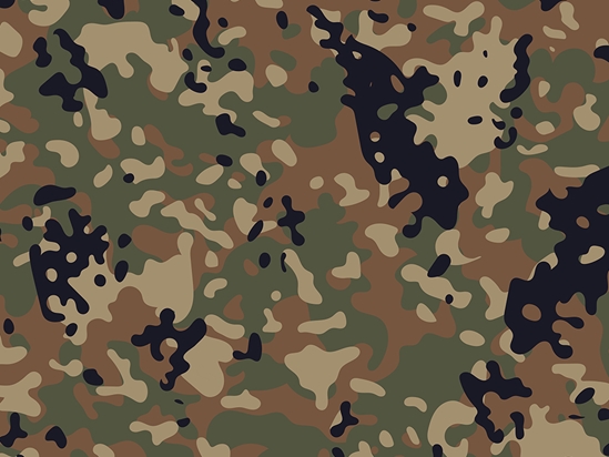 Rwraps™ Uniform Flecktarn Green Camouflage Vinyl Wrap