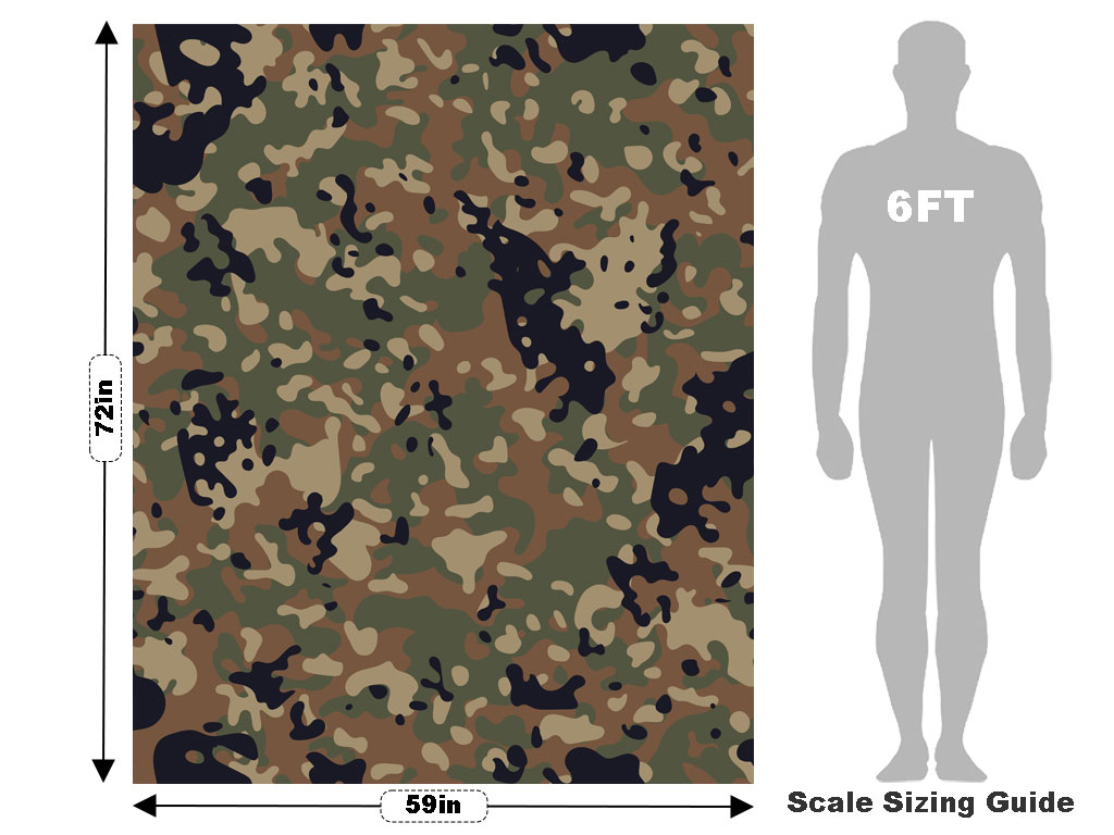 Uniform Flecktarn Camouflage Vehicle Wrap Scale