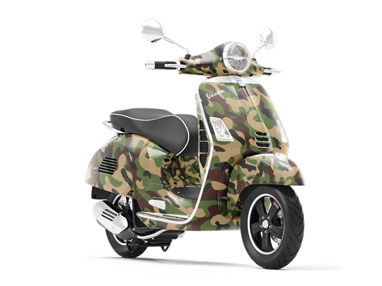 Valley Stream Camouflage Vespa Scooter Wrap Film