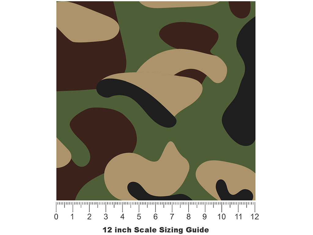 Valley Stream Camouflage Vinyl Film Pattern Size 12 inch Scale