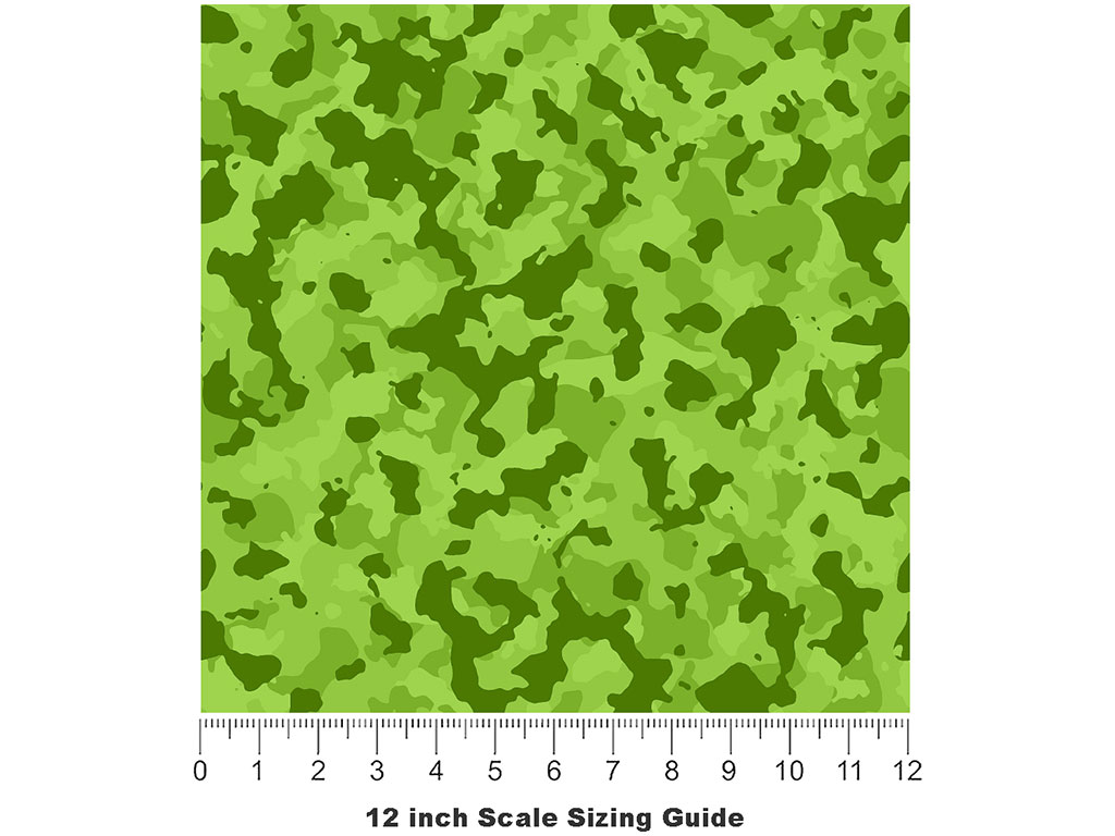 Chartreuse Flecktarn Camouflage Vinyl Film Pattern Size 12 inch Scale