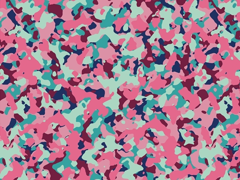 Rwraps™ Neon Camouflage Print Vinyl Wrap Film - Flamingo Puzzle