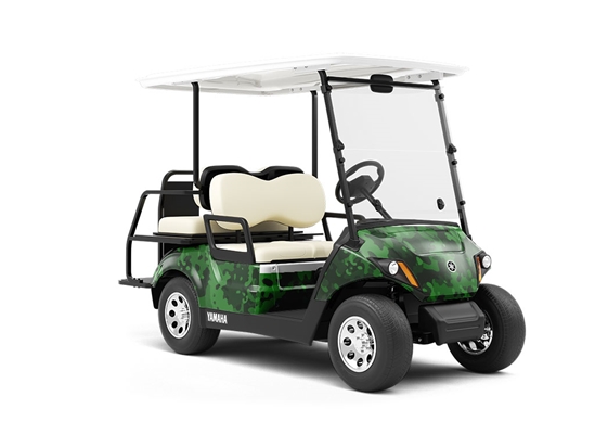 Forest Flecktarn Camouflage Wrapped Golf Cart