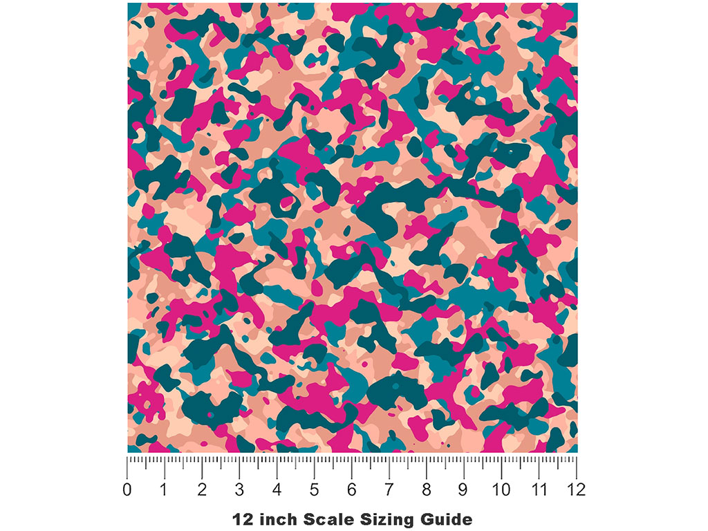 Pink Shrapnel Camouflage Vinyl Film Pattern Size 12 inch Scale