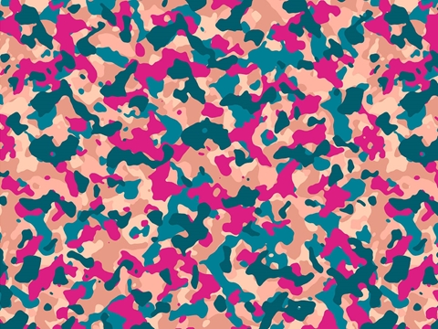 Rwraps™ Neon Camouflage Print Vinyl Wrap Film - Pink Shrapnel