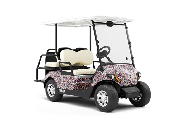 Rainbow Buckshot Camouflage Wrapped Golf Cart