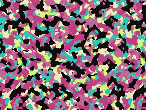 Rwraps™ Neon Camouflage Print Vinyl Wrap Film - Rainbow Buckshot