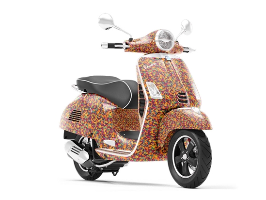 Red Camouflage Vespa Scooter Wrap Film