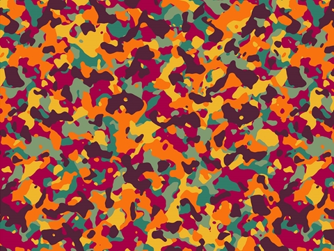 Rwraps™ Neon Camouflage Print Vinyl Wrap Film - Red Napalm