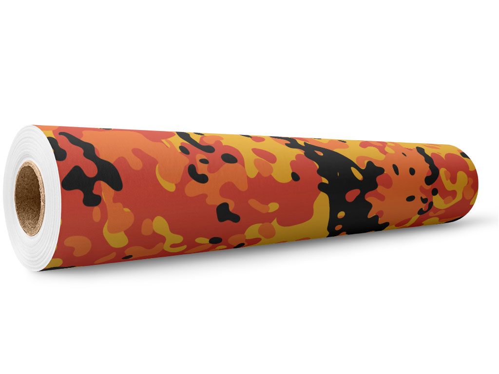 Amber Flames Camouflage Wrap Film Wholesale Roll