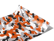 Safety Flecktarn Orange Camouflage Vinyl Wraps