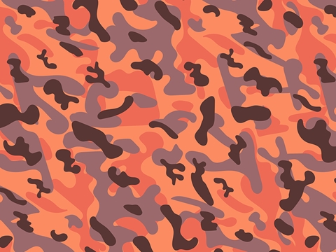Rwraps™ Orange Camouflage Print Vinyl Wrap Film - Soda Shrapnel