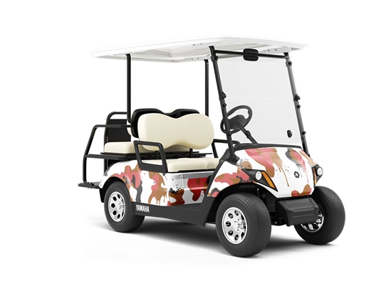 Tiger Graffiti Camouflage Wrapped Golf Cart