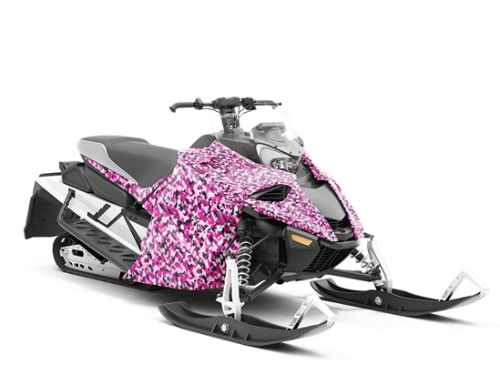 Bubble Gum Camouflage Custom Wrapped Snowmobile