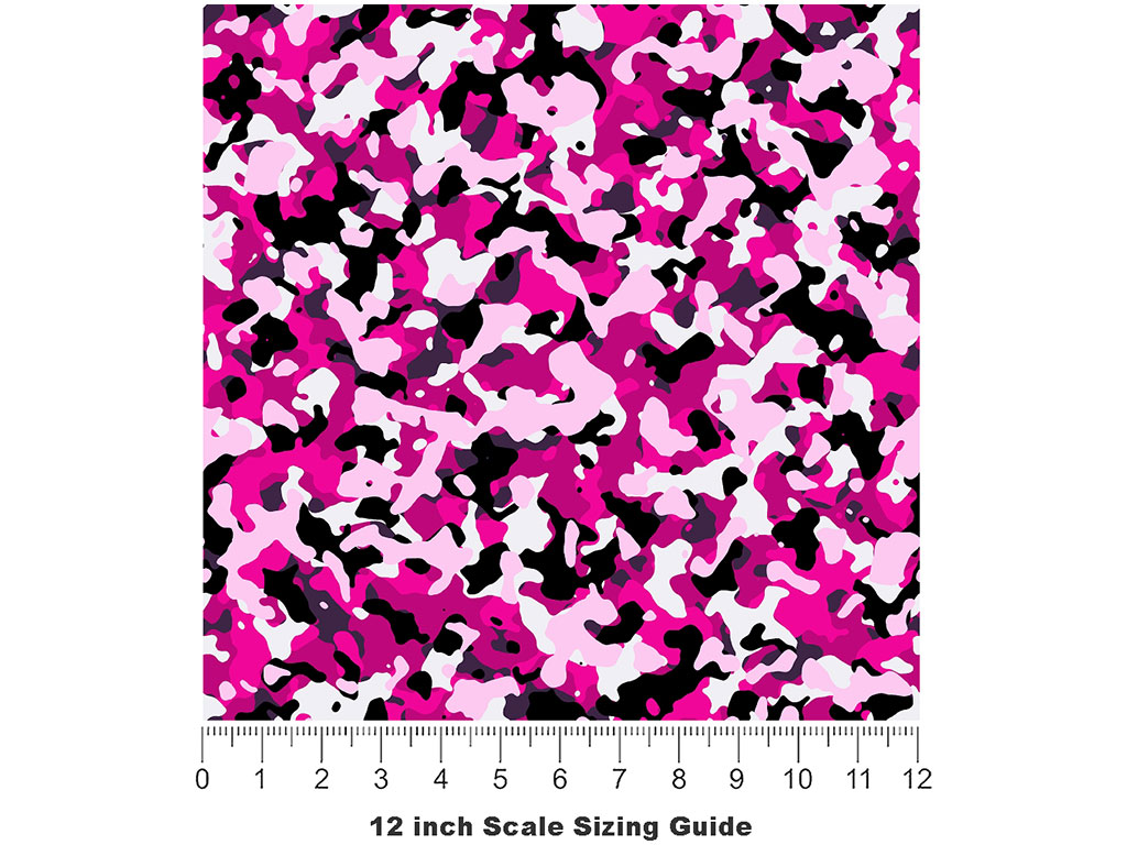 Bubble Gum Camouflage Vinyl Film Pattern Size 12 inch Scale