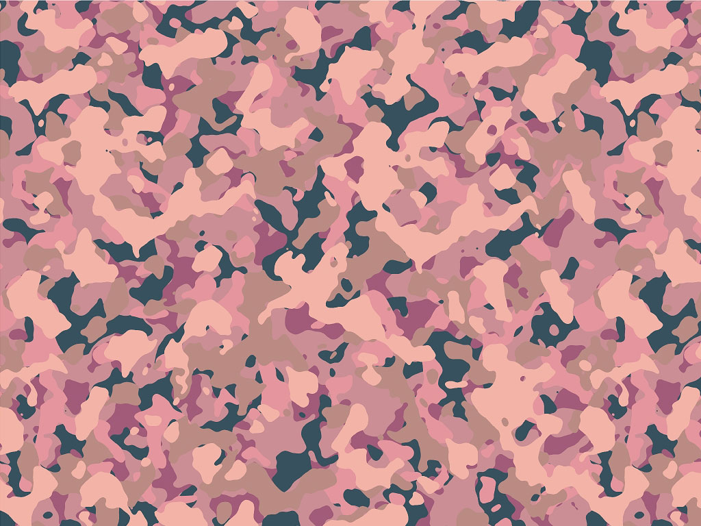 Rwraps™ Pink Camouflage Print Vinyl Wrap Film - Carnation ERDL
