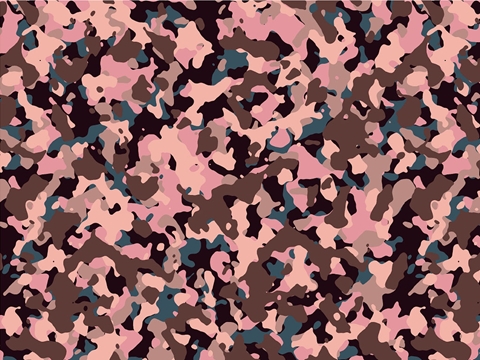 Rwraps™ Pink Camouflage Print Vinyl Wrap Film - Crepe Multicam