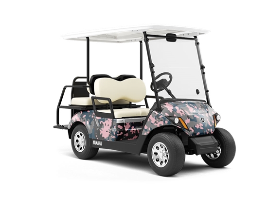 Lemonade Green Camouflage Wrapped Golf Cart