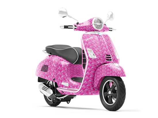 Rouge Woodland Camouflage Vespa Scooter Wrap Film