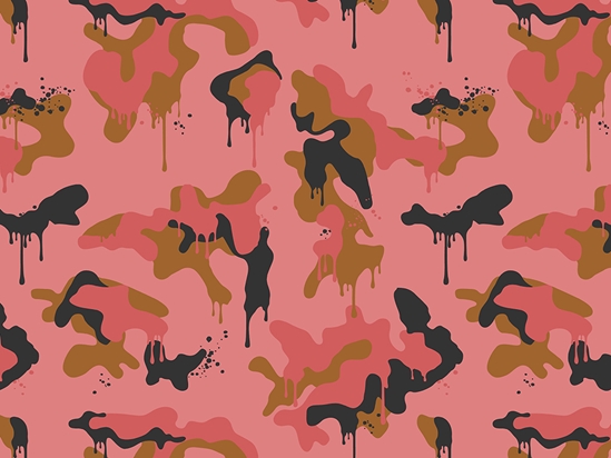 Salmon Graffiti Camouflage Vinyl Wrap Pattern