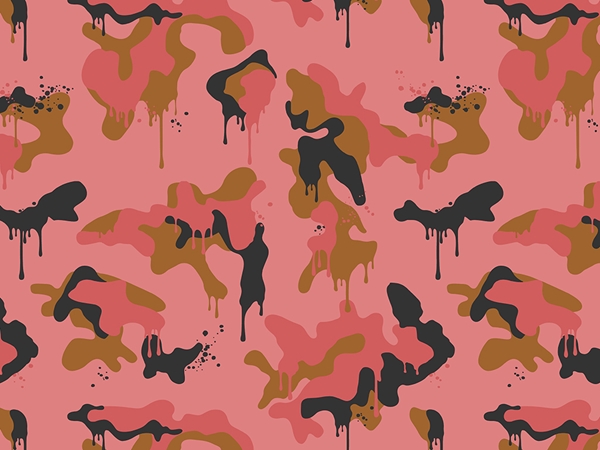 Salmon Graffiti Camouflage Vinyl Wrap Pattern