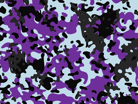 Rwraps™ Purple Camouflage Print Vinyl Wrap Film - Iris Multicam