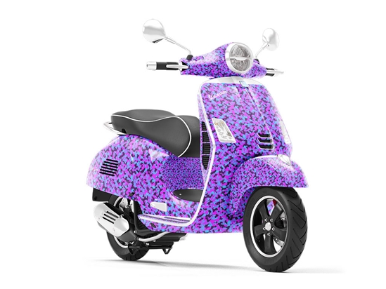 Neon Periwinkle Camouflage Vespa Scooter Wrap Film